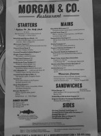 Morgan Co. Glens Falls menu