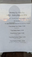 Surfside Shrimp Company menu
