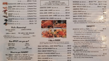 The Boiling Crab menu