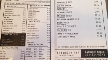 Shamrock menu