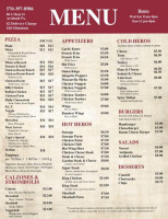Capo's Pizza menu