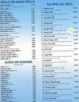 Sushi Aji menu