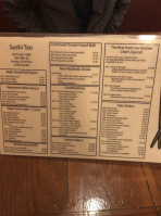 Sushi Tao menu
