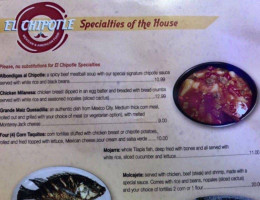 El Chipotle Mexican Grill menu