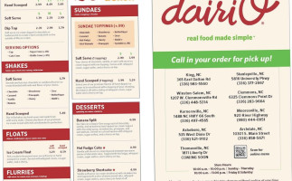 Dairi-o Of Archdale menu