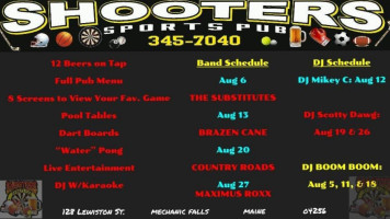 Shooters Sport Pub food