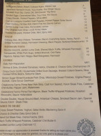 Parish Restaurant Bar menu