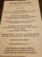 The Landing And Dining menu