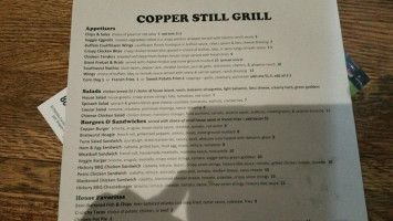 Copper Still Grill menu