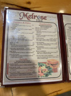 Melrose Tire menu