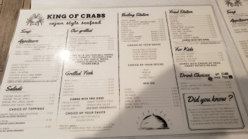 King Of Crabs menu