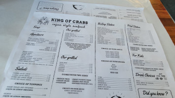 King Of Crabs menu