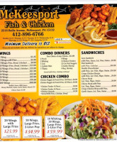 Mckeesport Fish And Chicken menu