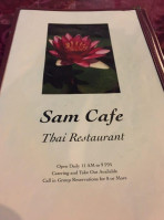 Sam Cafe menu