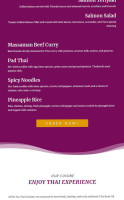 Pla Too Thai Cuisine menu