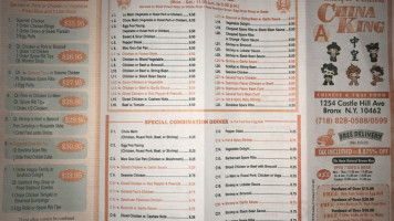 Chen China King menu