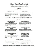 Up In Smoke Bbq Cafe Boots Brew menu