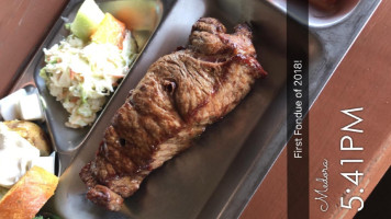 Pitchfork Steak Fondue food
