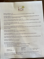 Kai Market menu