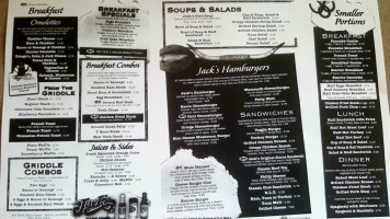 Jack's Waffle House menu