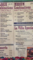 La Villa menu