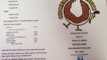 Chickenbutt Donuts menu
