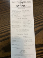 Poke Burri Raleigh menu
