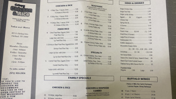 Crispy Chicken Rice menu