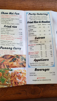Asian Fast Food menu