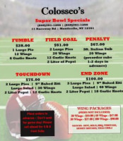 Colosseo Family menu