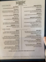 Harvest Grill menu
