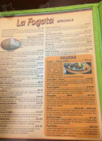 La Fogata menu