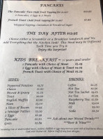 The Roots Tavern menu