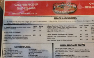Fiesta Grill & Cantina menu
