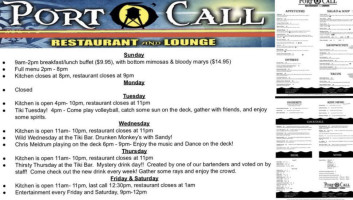 Port O Call menu