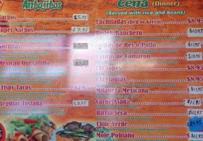 El Rinconcito Chilango menu