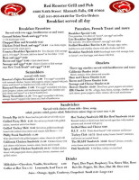 Red Rooster Grill and Pub menu