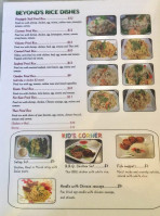 Beyond Thai Cuisine menu