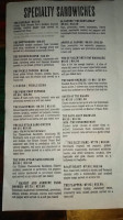The Speakeatery menu