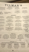Tilman's menu