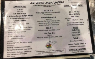 Wv Brick Oven Bistro -t M Meats menu