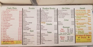 Los Jilbertos Mexican Food menu