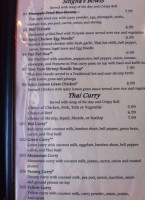 Singha Thai 2 menu