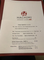 Hachimi Japanese Cuisine menu