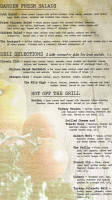 The Garden Gate Cafe menu