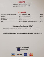 Lili's Cafe menu