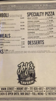 Joy's Tavern menu