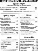 Country Burger Murphy menu