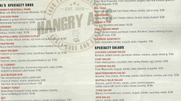 Hangry Al's menu