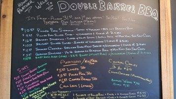 Double Barrel Bbq menu